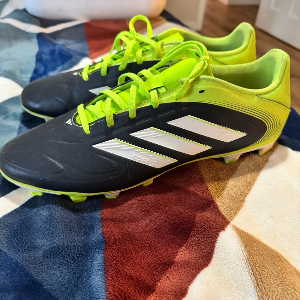 adidas Men’s Black & Neon Green Firm Ground Soccer Cleats - Picture 6 of 7